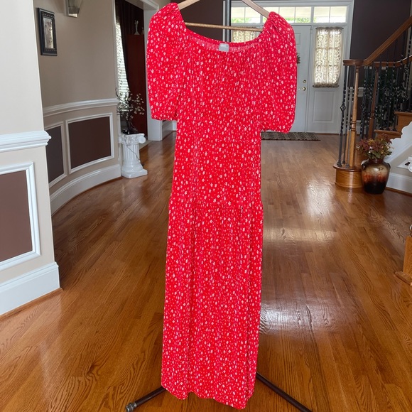ASOS Red Maxi Dress Size 4 - Picture 1 of 2